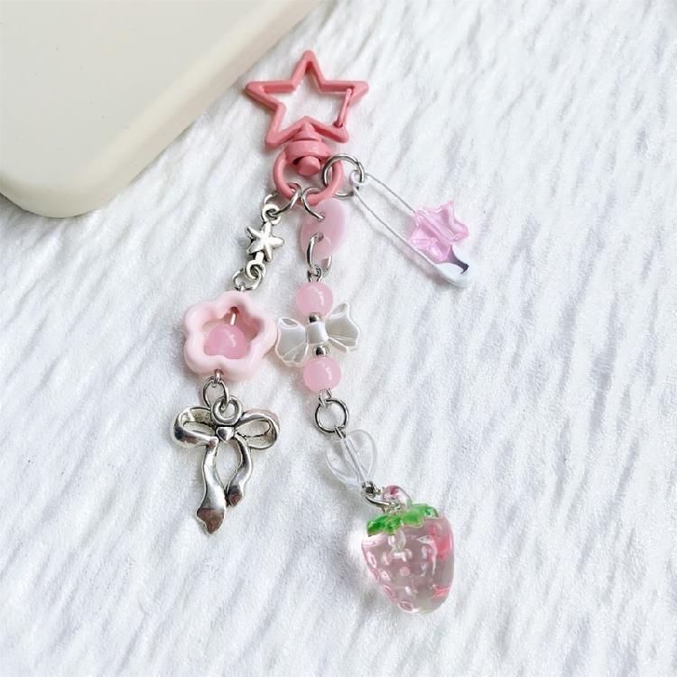 Multipurpose Love Star Bowknot Charm Portable Key Holder for Stylish Women Practical Bag Accessory for Daily Use
