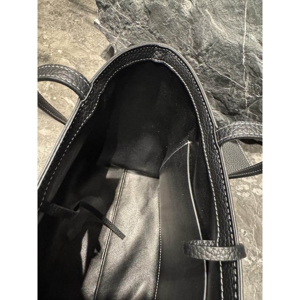 2025 New first layer TC cowhide minimalist wind stitch inside and outside full leather shoulder bag large capacity tote bag wholesale