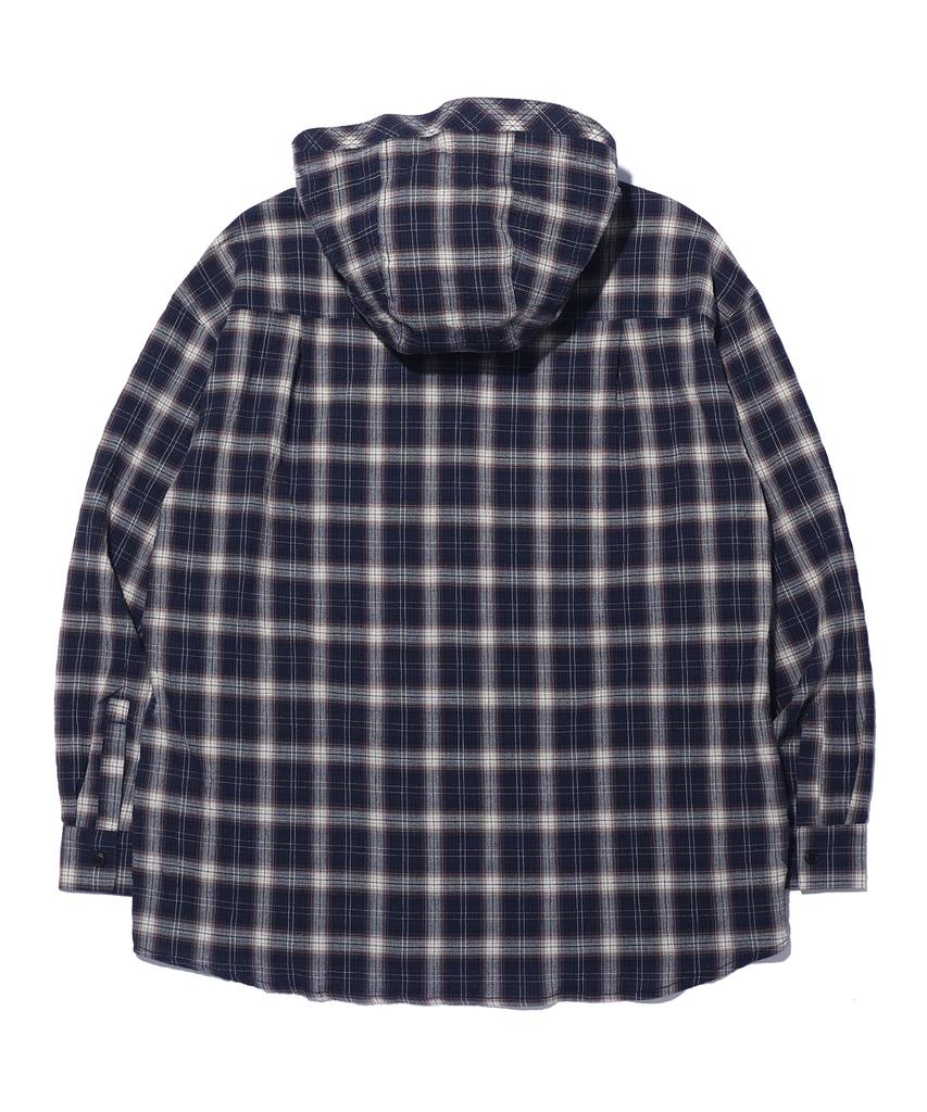 Pendulum Oversized Check Hoodie Shirt Lq2Yu329_Navy