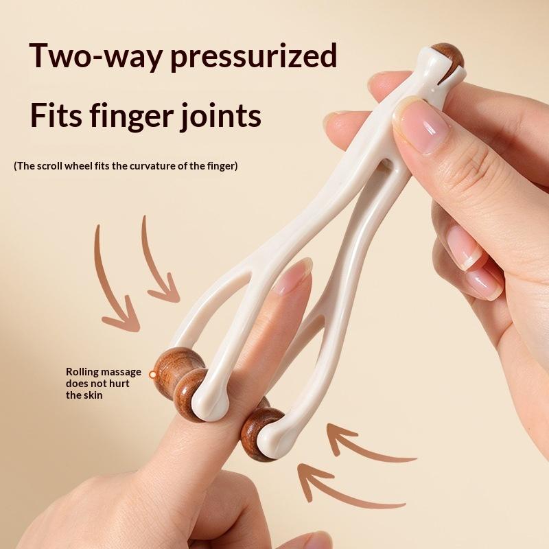 1Pcs Hardwood Massage Roller Tool For Hand Discomfort Stress Relief Tools Finger Massager For Carpal Tunnel Syndrome