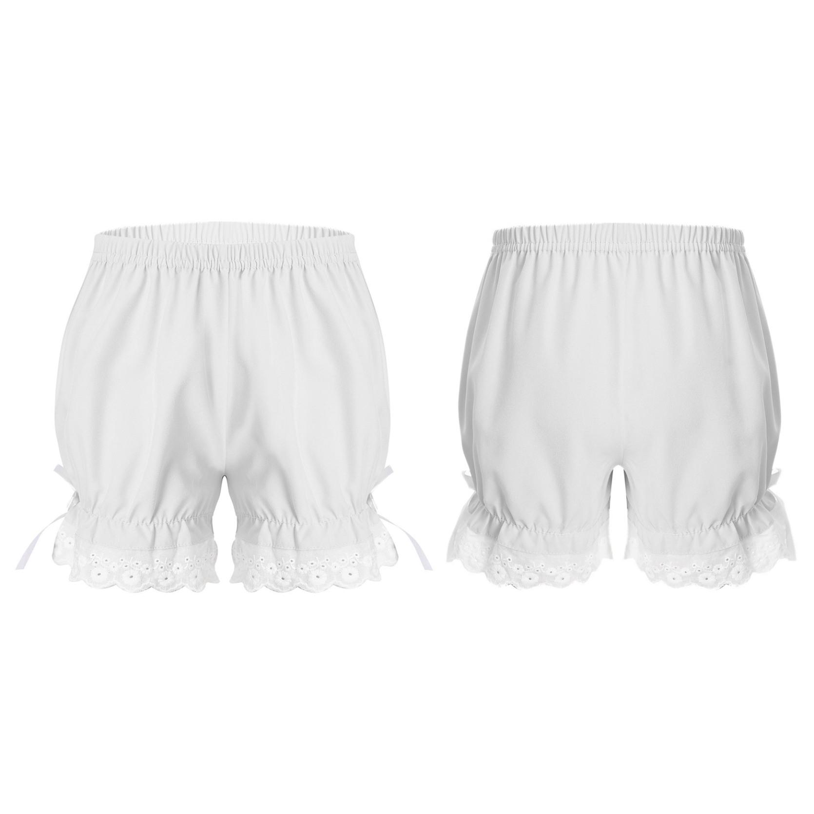 IEFiEL Kinderen Meisjes Bloomers Pettipants Elastische taille Pompoen Shorts Zomer Effen kleur Veiligheidsbroeken 3-4 Years wit