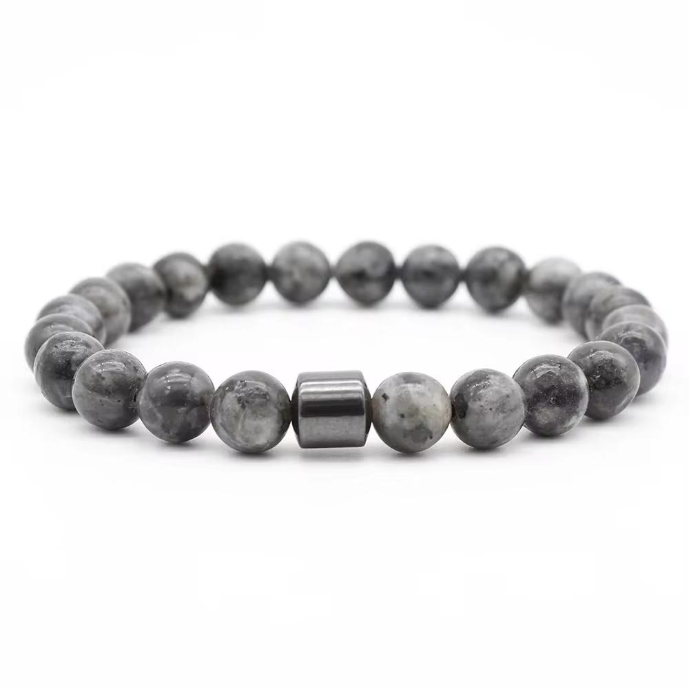 Tigeraugen Natursteinperlen Handarbeit Männer Magnetische Hämatit Accessoire Armbänder für Freund Vater Geschenk