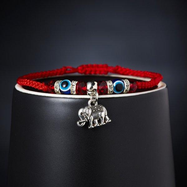 Lucky Eye Blue Evil Eye Charms Armband Rote Schnur Faden Seil Paar Freundschaftsarmband Frauen Männer Handgemachter Wunschschmuck Geschenk