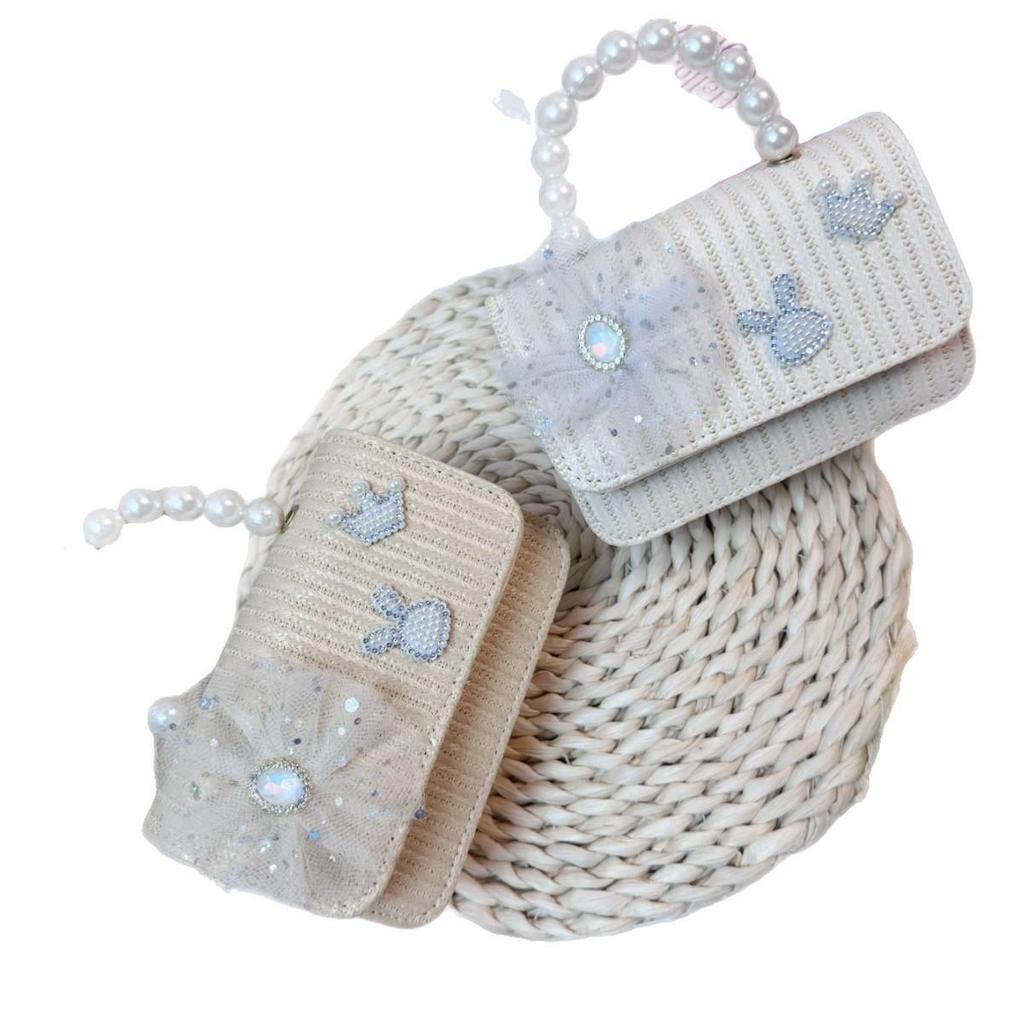 Kids Butterfly Pearl Handbag – Cute Crossbody Bag for Girls with Cartoon Rabbit Design