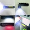 90-degree Rotatable Portable LED Flashlight Magnet Bottom Red Light Mini Camping Lamp Clip On Side Light Emergency Lighting