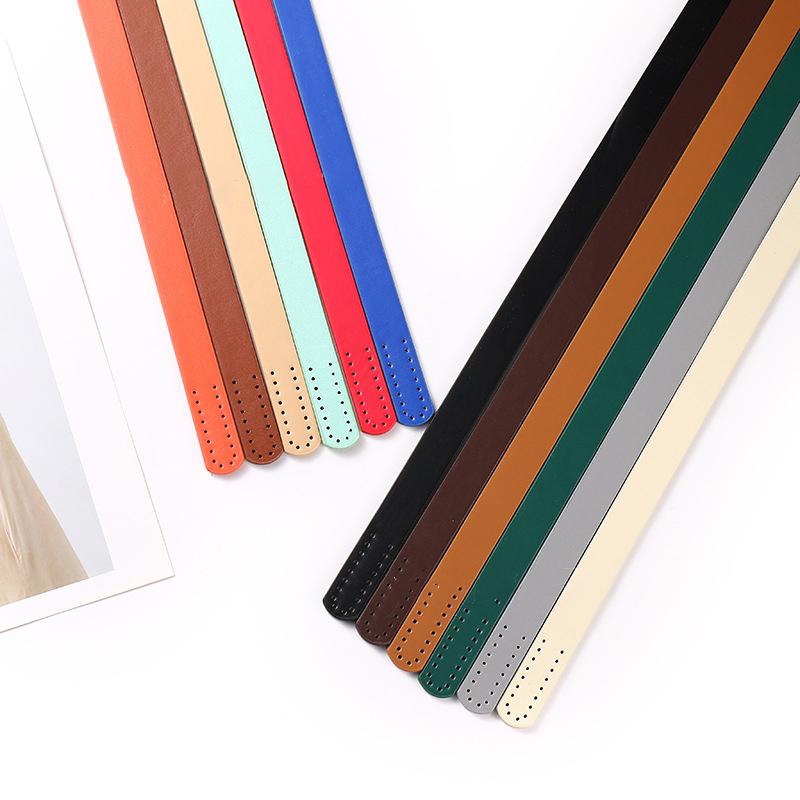 Pu Perforated Threading Bag Strap Accessories Hand Strap Handle Diy Handmade Bag Gift Box Accessories