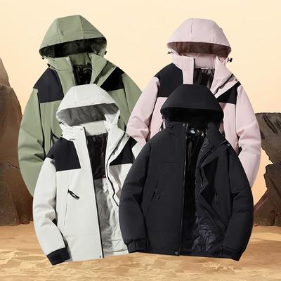 Winter Men's Cotton-padded Jacket Men's and Women's Windproof and Waterproof Mountaineering Outdoor Thickened Cotton Jacket Jacket