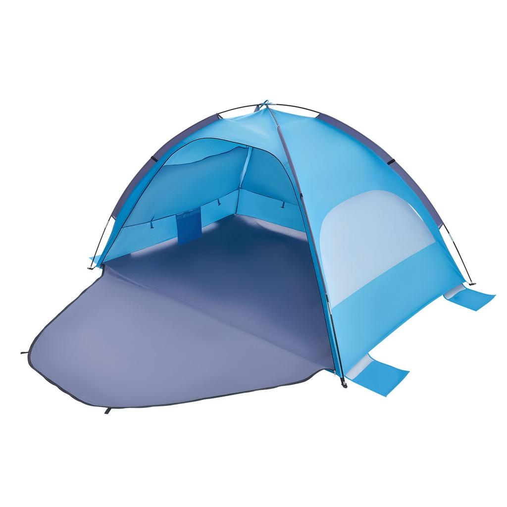 VEVOR Beach Tent Sun Shelter for 3 Person, UPF 50+ Protection, Portable Sun Shade Canopy with Carrying Bag & Sand Pockets