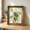 Living Room Wall Art Picture Frame, Ornate Resin Florals Artwork Framed Decors with European Relief Detailing, Decorative Photo Frame for Bedroom and
