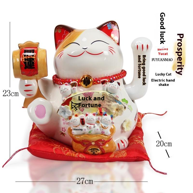 

Статуэтка кошки удачи с автоматической машущей лапой, украшение в японском стиле в виде кошки удачи для удачи и процветания