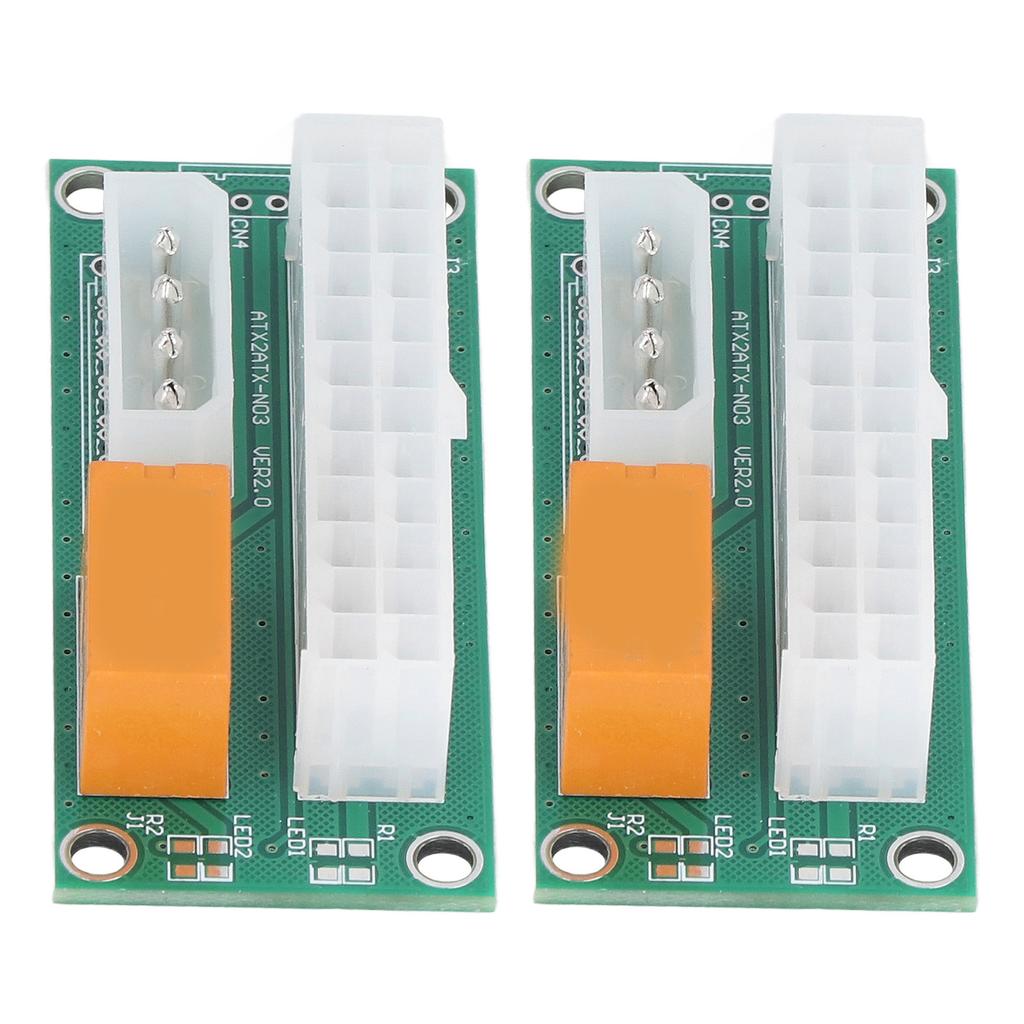 2 Stück Duales Netzteil Synchronisierungs-Starter IDE-Schnittstelle Dualer PSU-Adapter 4 Pin 24 Pin Dualer Stromanschluss für BTC Miner