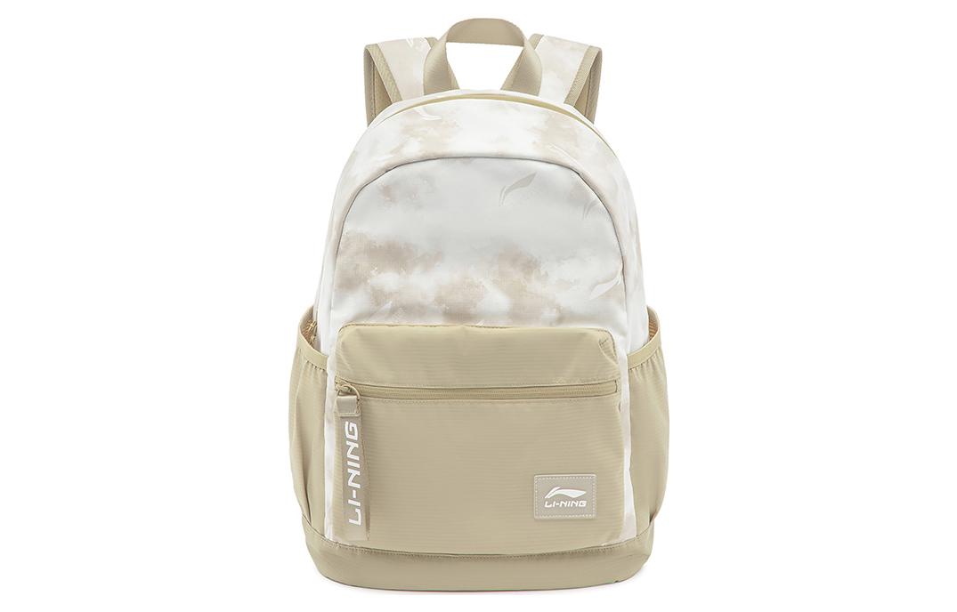 Li Ning Sports Life Collection Polyester Backpack Unisex Khaki ABST355-1 One Size