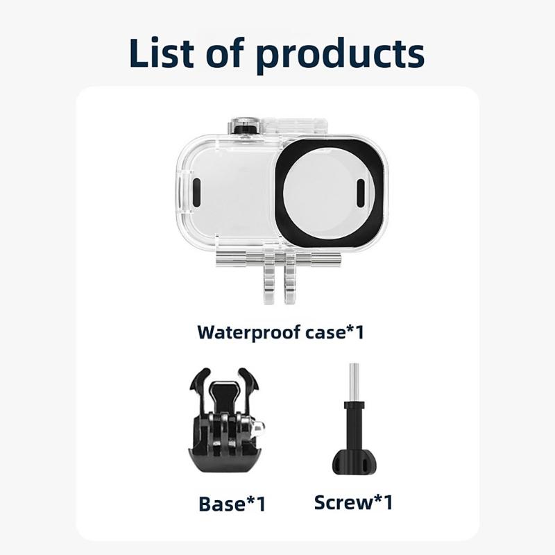 45m Depth Waterproof Protective Case For Cameras With Shockproof Design And High Clarity Glass Cover AntiScratch Shell
