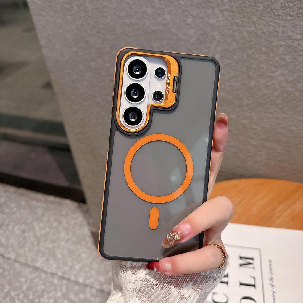 Samsung S26 Ultra/S23 Magnetic Lens Holder Drop-proof Case - Two-color.