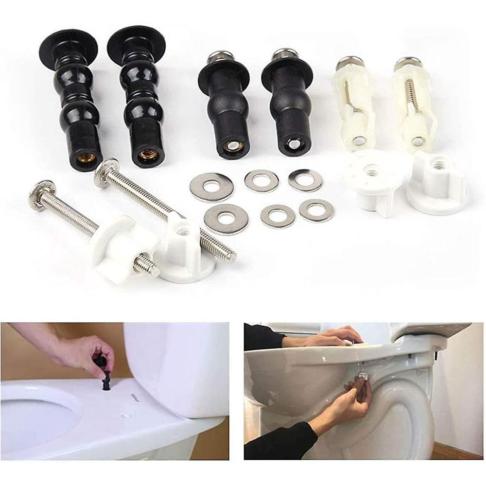 Toilet seat hinge fixing parts, 5 pairs of rubber expandable screws hinges for toilet lid