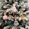 Christmas Ornaments Stree Decoration Girl Bithday Gift Xmas Plastic Hanging Decoration Dancing Silver Tutu Ballerina Christmas Gifts