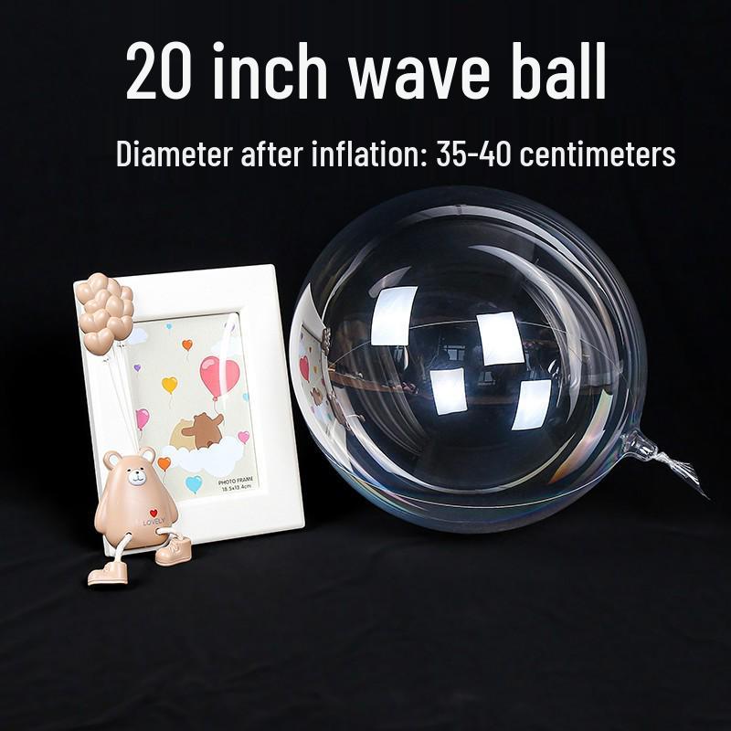 Influencer Bobo Balloon No-Stretch Bouquet - Transparent Wedding & Birthday Decoration