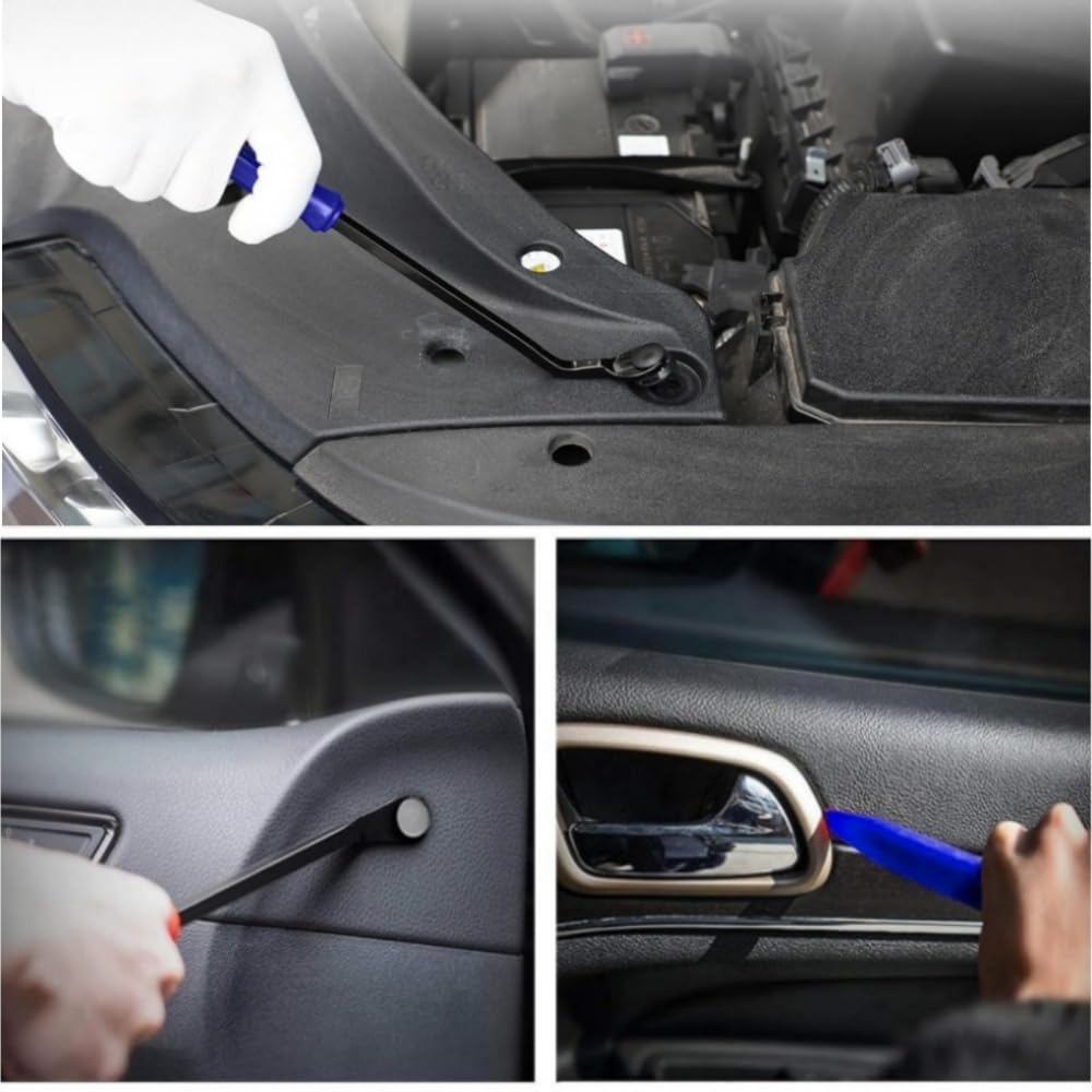 5 Piece Auto Upholstery Removal Panel Removal Tool Clip Clamp Tool Parts Original Tool (Blue)