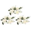 3Pcs Rings Artificial Rose Wreaths Lightweight Stylish Wreath for Wedding Party Table Decor Floral Ring