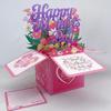 Flower Box Paper Sculpture Greeting Card Handmade Mother's Day Blessing Card For Mom Grandma Family Friend Festival Gift