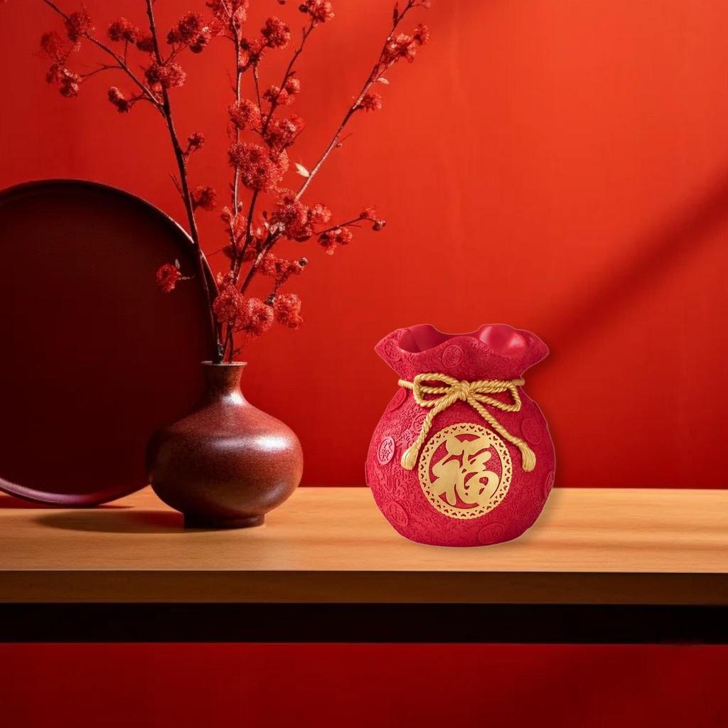 Lucky Bag Piggy Bank Money Statue Container Fengshui Ornament Storage