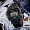 Casio Youth Series Small Square Classic Retro Waterproof Watch Men Watches Blue Gray F-91W-3