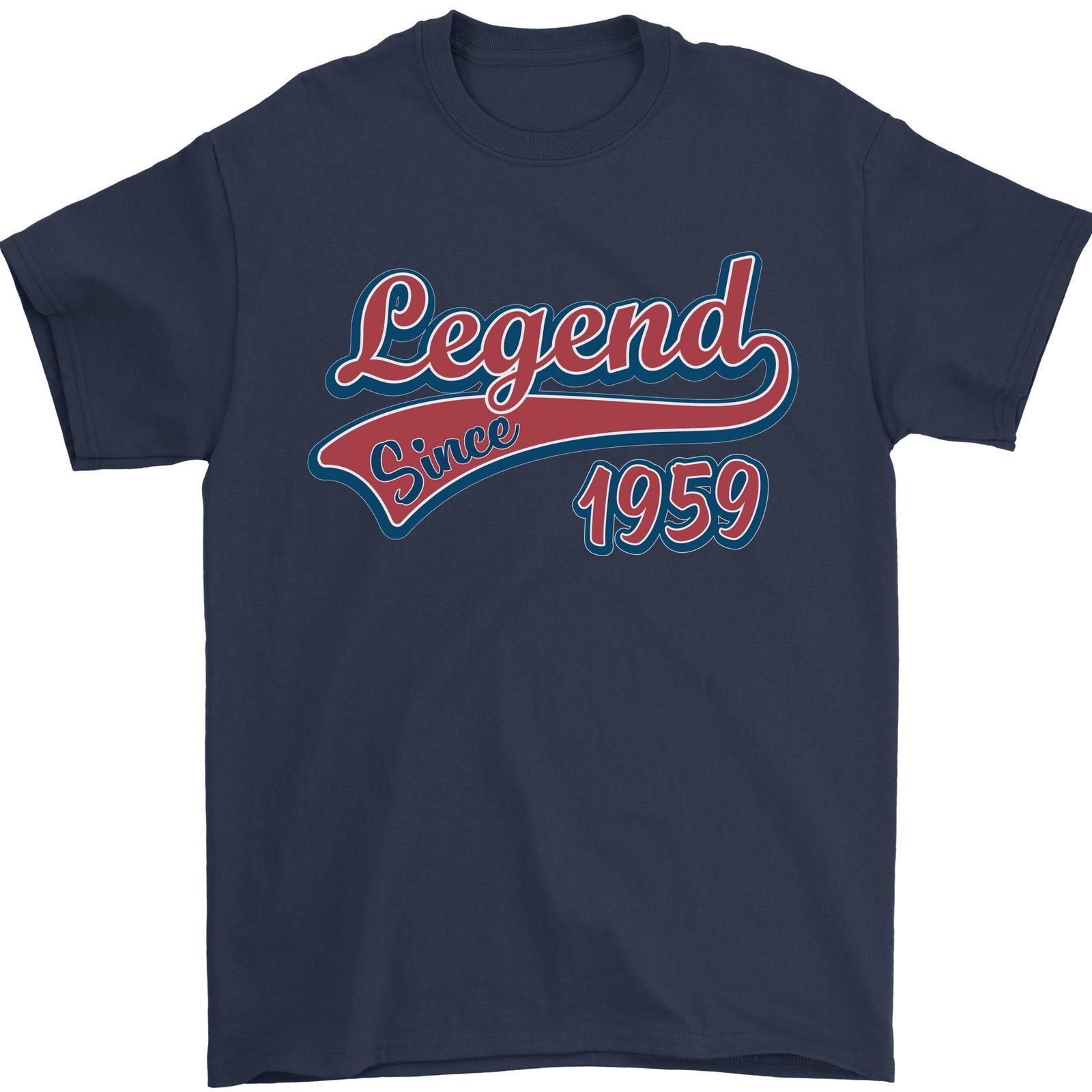 Legend Since 66th Birthday 1959 Mens T-Shirt 100% Cotton 2XL