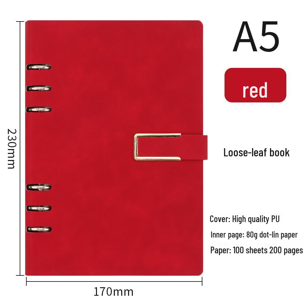 A5 Loose-Leaf Notebook with Logo - Business, Office & Student Planner with Detachable Coil, Ideal Corporate Gift