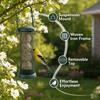 2Pcs Metal Material Hanging Bird Feeder Iron Wild Bird Feeder Sturdy Fat Ball Feeder  Terrace Use