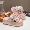 Modische Sommerschuhe mit Schnürung für Damen im Kawaii-Stil, Muffin-Schuhe, modische Sandalen mit dicker Sohle, lässige Strandschuhe, weibliche Geleeschuhe