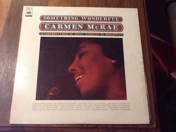 Виниловая пластинка CARMEN MCRAE Something Wonderful SOPZ37 CBS SONY Япония Джаз Б/у