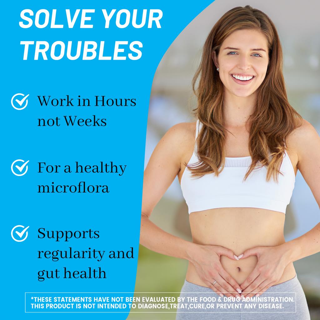 Complex Enzyme Digestive Supplement, Containing Probiotics and Prebiotics, Promotes Gut Health, Relieves Bloating, Suitable for Both Men and Women.