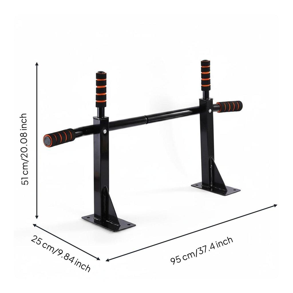 Wall Mounted Pull up Bar Non-Slip Grips Fitness Equipment Ergonomic Design