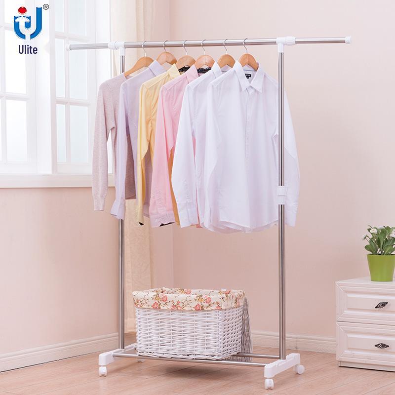 Woorit Stainless Steel Floor-Standing Retractable Clothes Rack