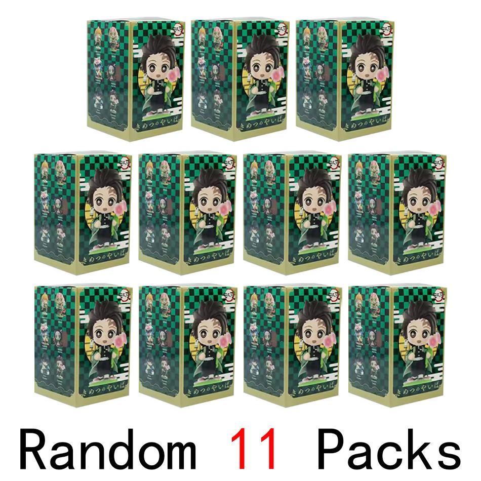 Anime Demon Slayer 6Pcs/Set Small Figure Boxed Character Multiple Combination Sets Cute Anime Toy Gift Collection Decoration PVC