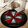 1ks Kruhový koberec s logem Umbrella Corporation - Domácí dekorace, Kulatý koberec do kanceláře, Venkovní dárková rohožkaRC2810