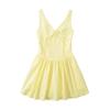French romantic sexy deep V-neck bow embroidered lace waist thin A word short dress pure desire dress women's summer