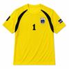 Camisa de Futebol Unisex Cabo Verde Goleiro Vozinha 1 Manga Curta Corte Regular Apoio Torcedor Camisa para Jogo Treino Verão