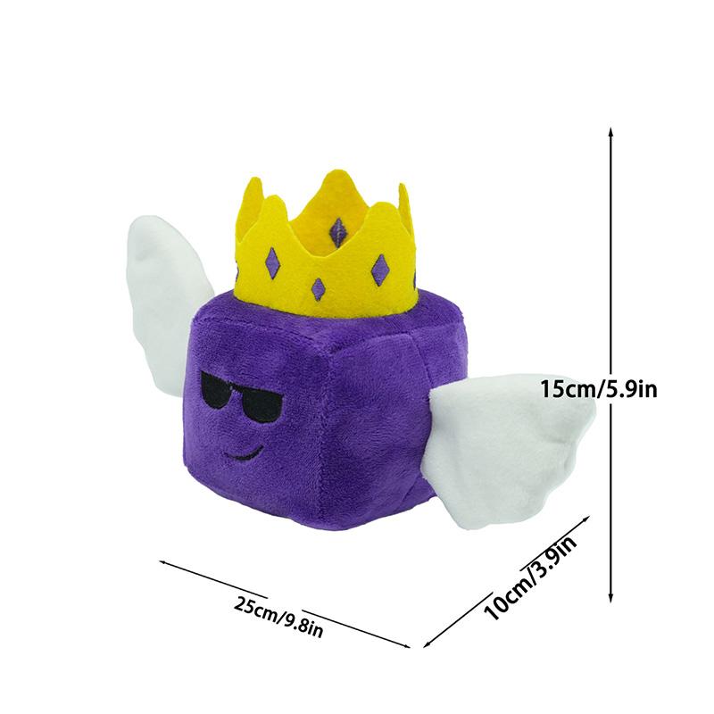 New Roblox Lucky Block Plush Lucky Block Story Soft Toy Doll Plush Doll with Wings and Hat Children's Birthday Gift