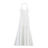 European and American Women's Clothing Popular Fashion Neck Knitted Splicing Dress