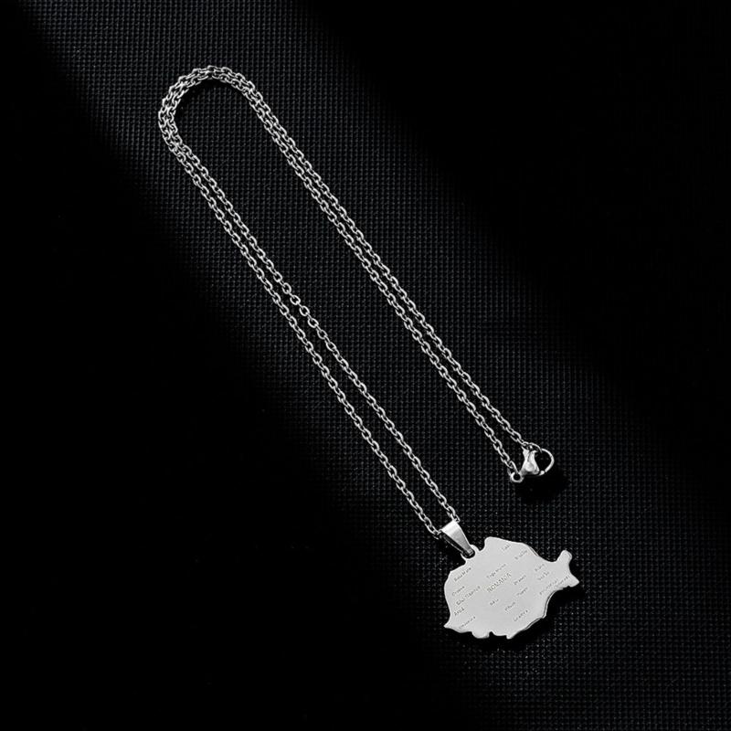 Rumänien Karte Flagge Anhänger Halskette Länderumriss Schlüsselbein Kette Choker Halskette Schmuck Rumänien Symbol Halskette