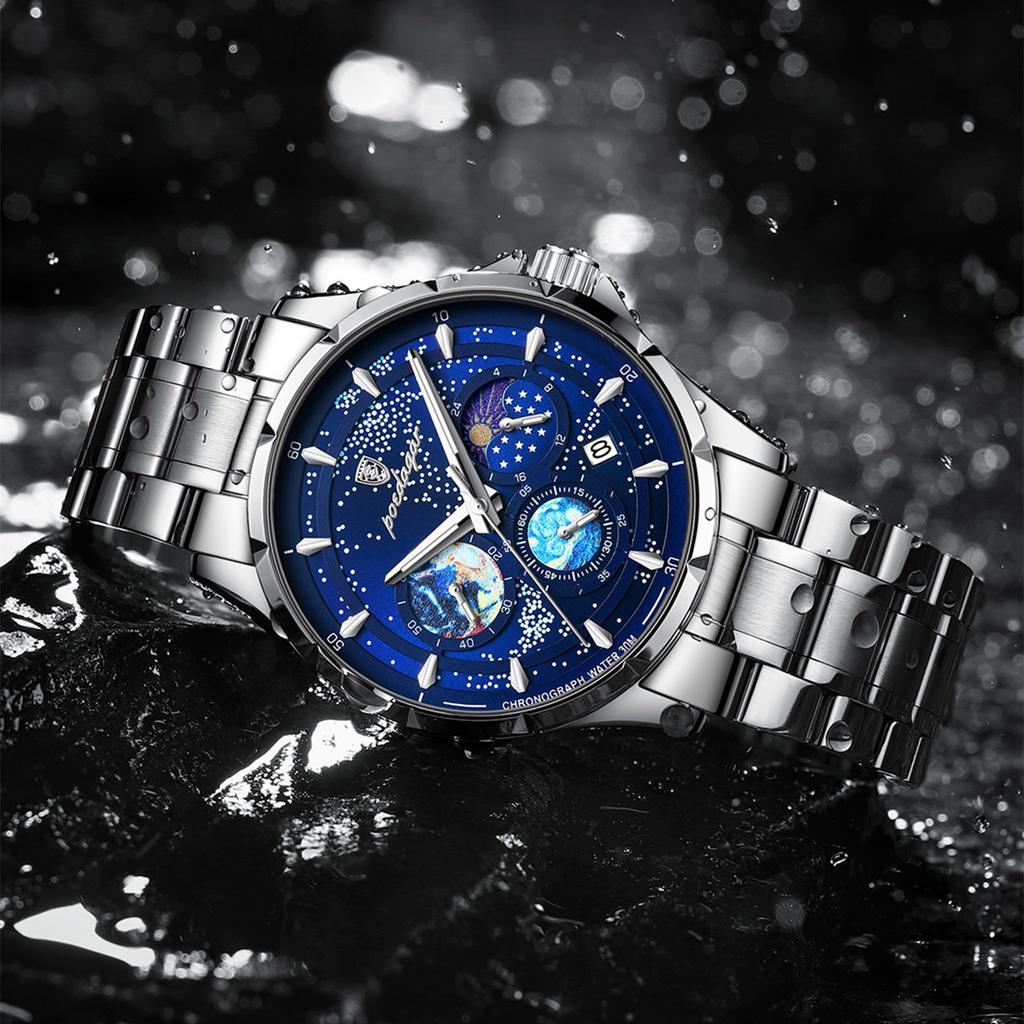 POEDAGAR New TOP Brand Luxury Men's Watch with Box Multifunctional Luminous Waterproof Men's Quartz Watches