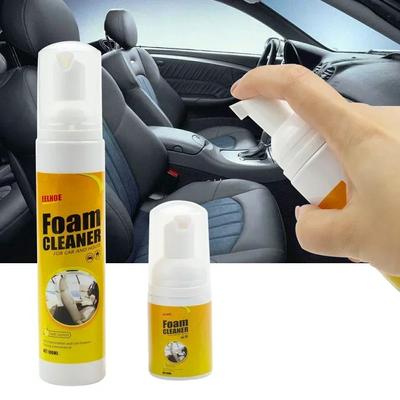 30 ml/100 ml wielofunkcyjna pianka czyszcząca do samochodu, wnętrza siedzeń, skóry, domu, szybkoschnący środek czyszczący do konserwacji