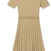 Michael Kors Ss26 Mid-Length Single-Breasted Polo Collar Knitted Short Sleeve Dress Slim Fit Women Dresses JT482HS5ZV-288