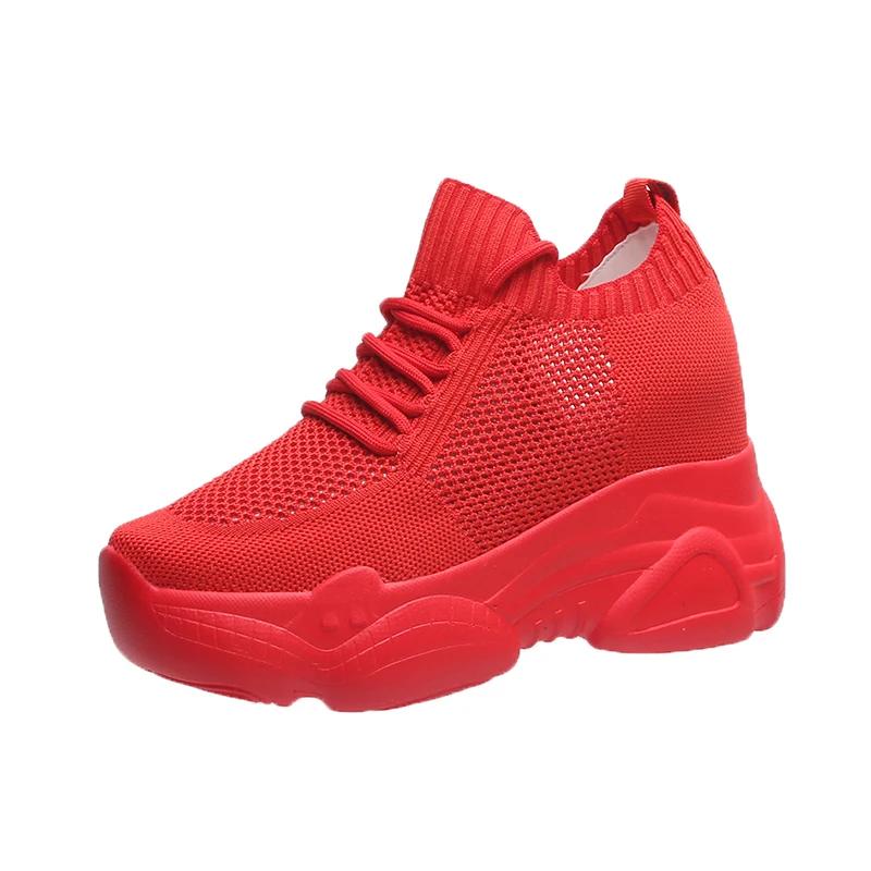 Fashion Rimocy Hidden Heels Platform Sneakers Women Breathable Air Mesh Wedge Sock Shoes Woman 2025 Spring Casual Shoes Zapatos De Mujer