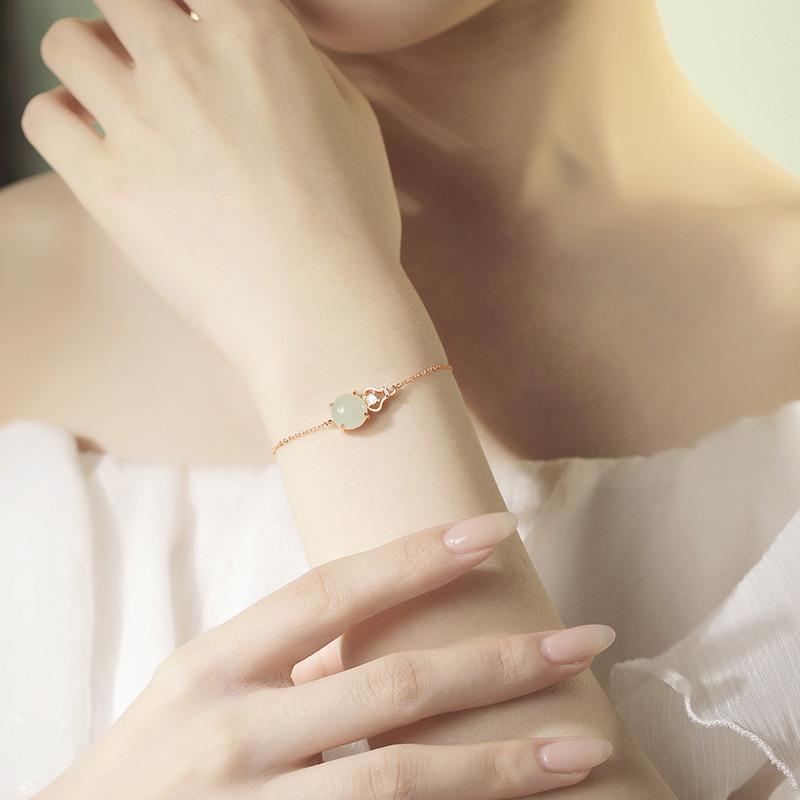 Tancise 925 Sterling Silber Armband Schmuck Geometrische Perlenkette Gliederarmbänder Mode Feines Hochzeitsgeschenk für Freundin Frauen