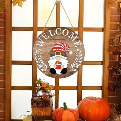 Gnome Sign Magnetic Change Interchangeable Accessories Gnome Welcome Sign For Family Friends Adults Women Holiday Porch Home
