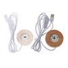 Handmade Resin Art Mini Thin LED Wood Display Base Resin Display Round Wooden Night Base Resin Ornament Stand DIY Crafts