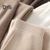 Women Pants Elastic High Waist Loose Wide Leg Solid Color Straight Simple Style Casual Pockets Thin Soft Breathable Lady Full Length Trousers