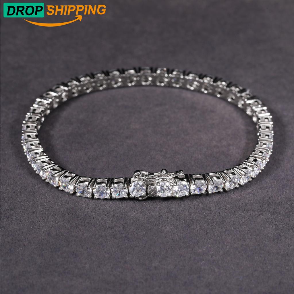 Dropshipping Pass Diamond Tester D Color VVS1 Moissanite Tennis Bracelet 925 Sterling Silver Jewelry Moissanite Fashion Bracelet
